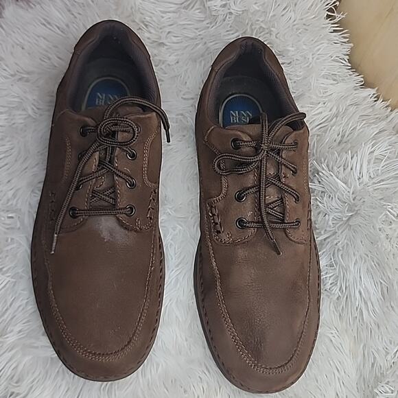 NUNN BUSH NUBUCK BROWN LEATHER LACE UPS MENS 13.0 IN VERY GOOD PREOWNED CONDITIO - Picture 6 of 16